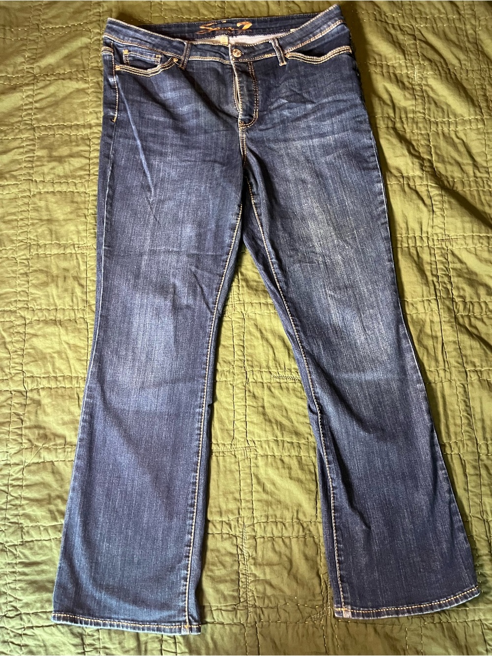 Seven Dark Blue Women's Bootcut Jeans-Size 16